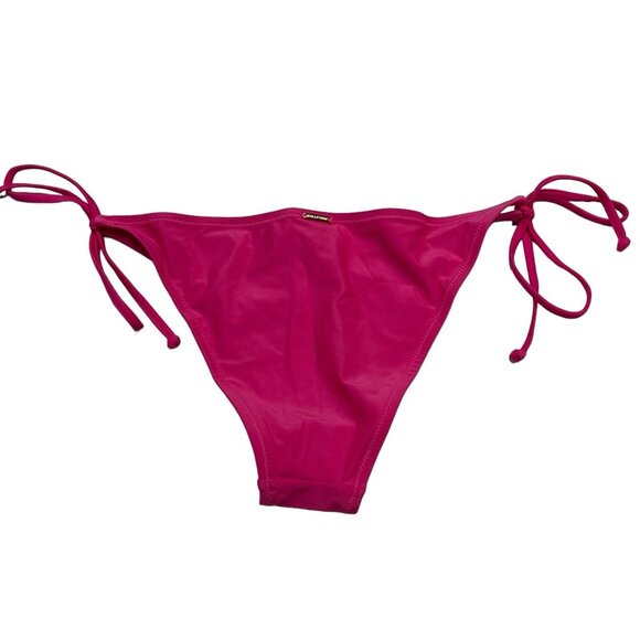 Relleciga‎ String Bikini Bottom Womens Large Hot Pink Tie Sides Cheeky Resort - Picture 2 of 4